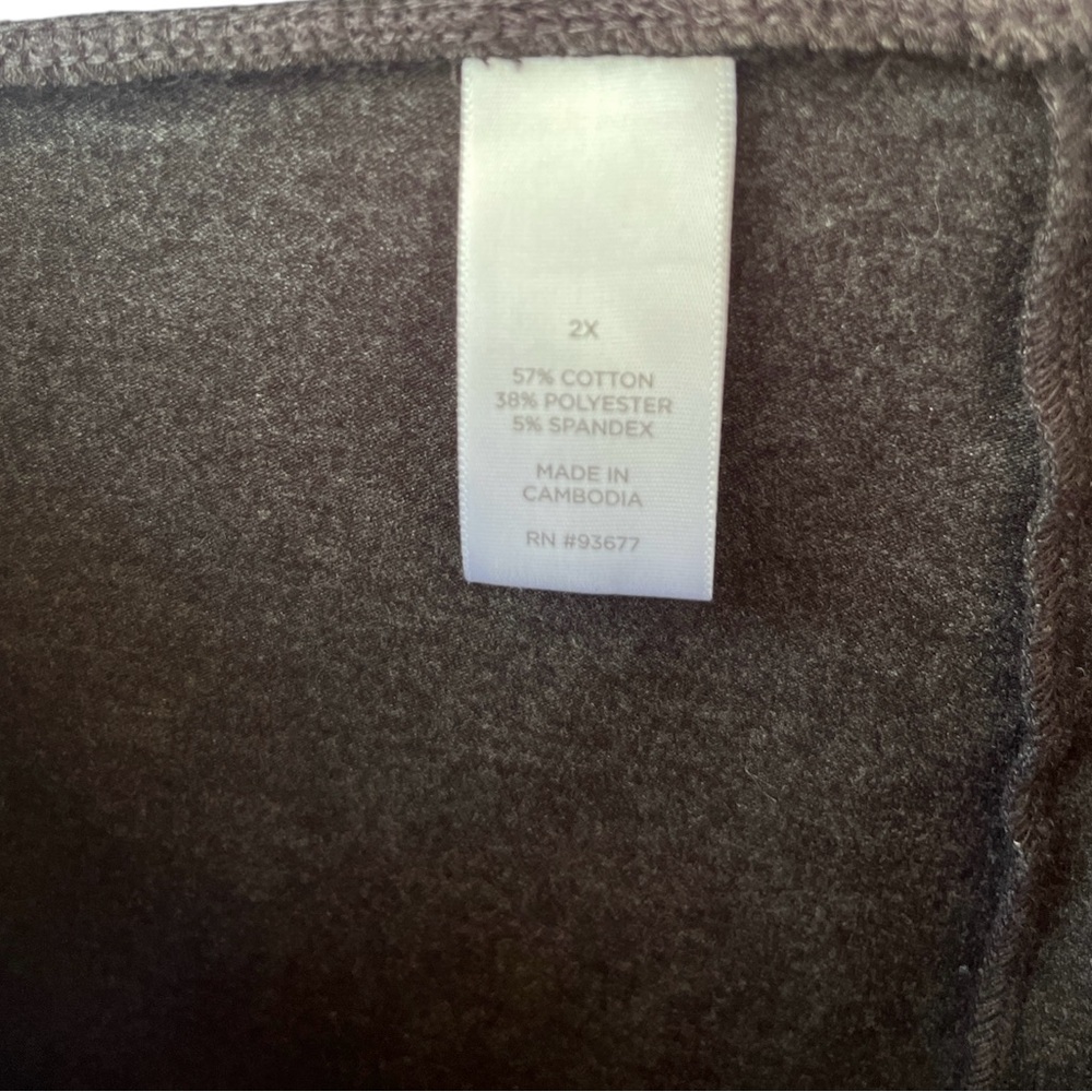 Dark Gray Leggings-2X - Picture 2 of 4